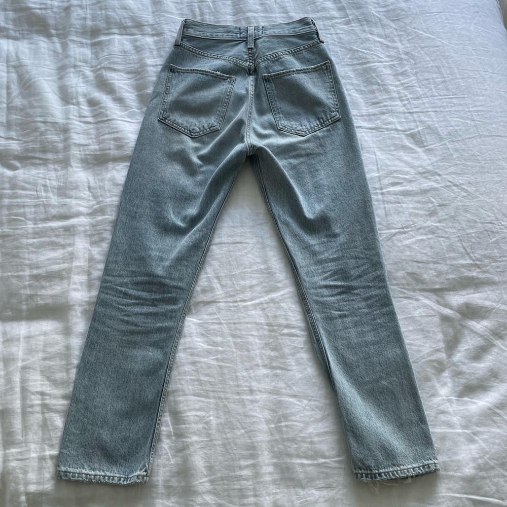 Agolde Riley High Rise Straight Crop Jeans in Shatter - Picture 5 of 8